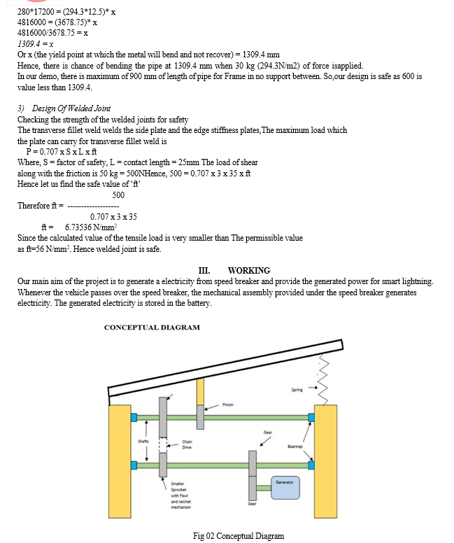 Power Generation by Speed Breaker